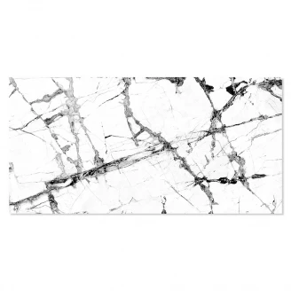 Marmor Klinker Shirokuma Vit Polerad 75x150 cm-2